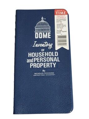 Vintage Dome Inventory of Household and Personal Property Logbook NEW Mint